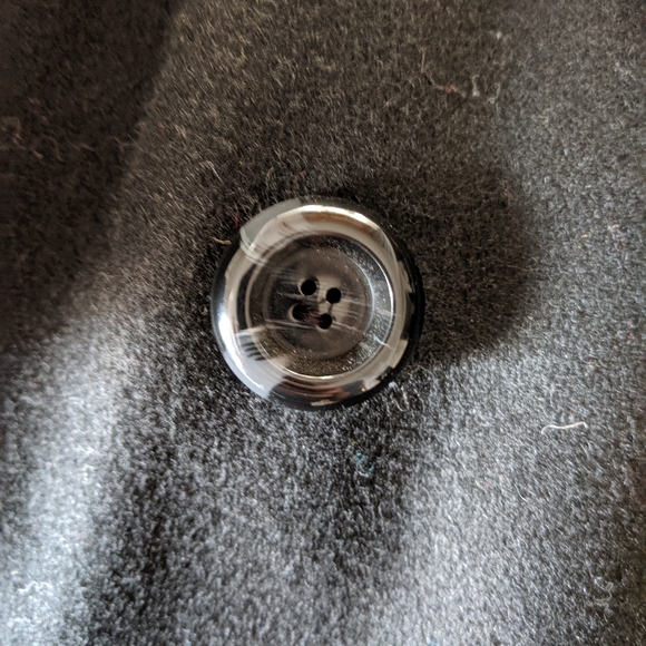 Black Moda International Pea Coat - Picture 2 of 5